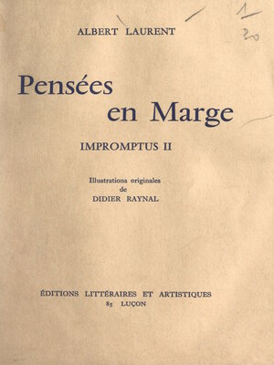 cover image of Impromptus (2). Pensées en marge